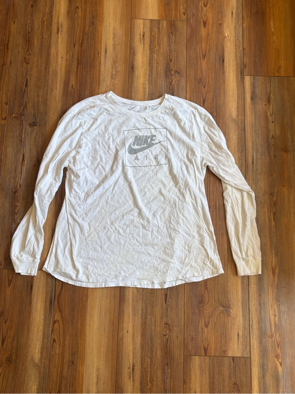 Nike White Long Sleeve Logo Shirt